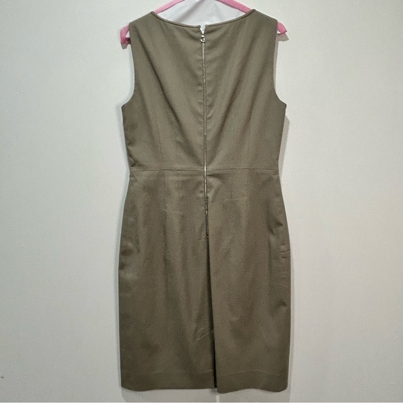 ELIE TAHARI Tan/Creme Sleeveless Dress in Women's Size 6 - Picture 3 of 8